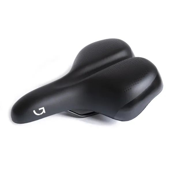 Сідло Green Cycle Comfort 198, сталеві рейли, чорне Сідло Green Cycle Comfort 198, сталеві рейли, чорне