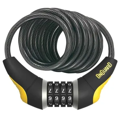 Замок кодовый ONGUARD DOBERMAN, трос 185 см × 12 мм, поворотный держатель